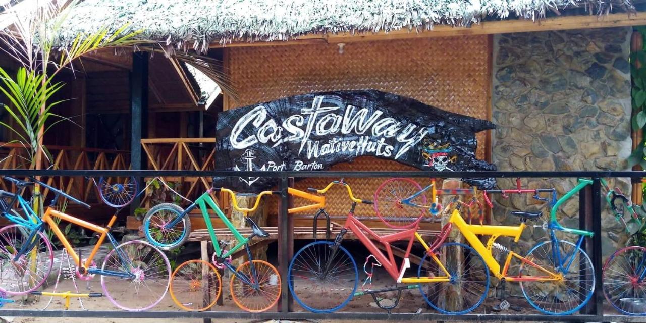 Castaway Native Huts Apartment San Vicente  Ngoại thất bức ảnh